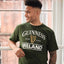 Guinness Ireland Harp Hanging T-Shirt in Bottle Green