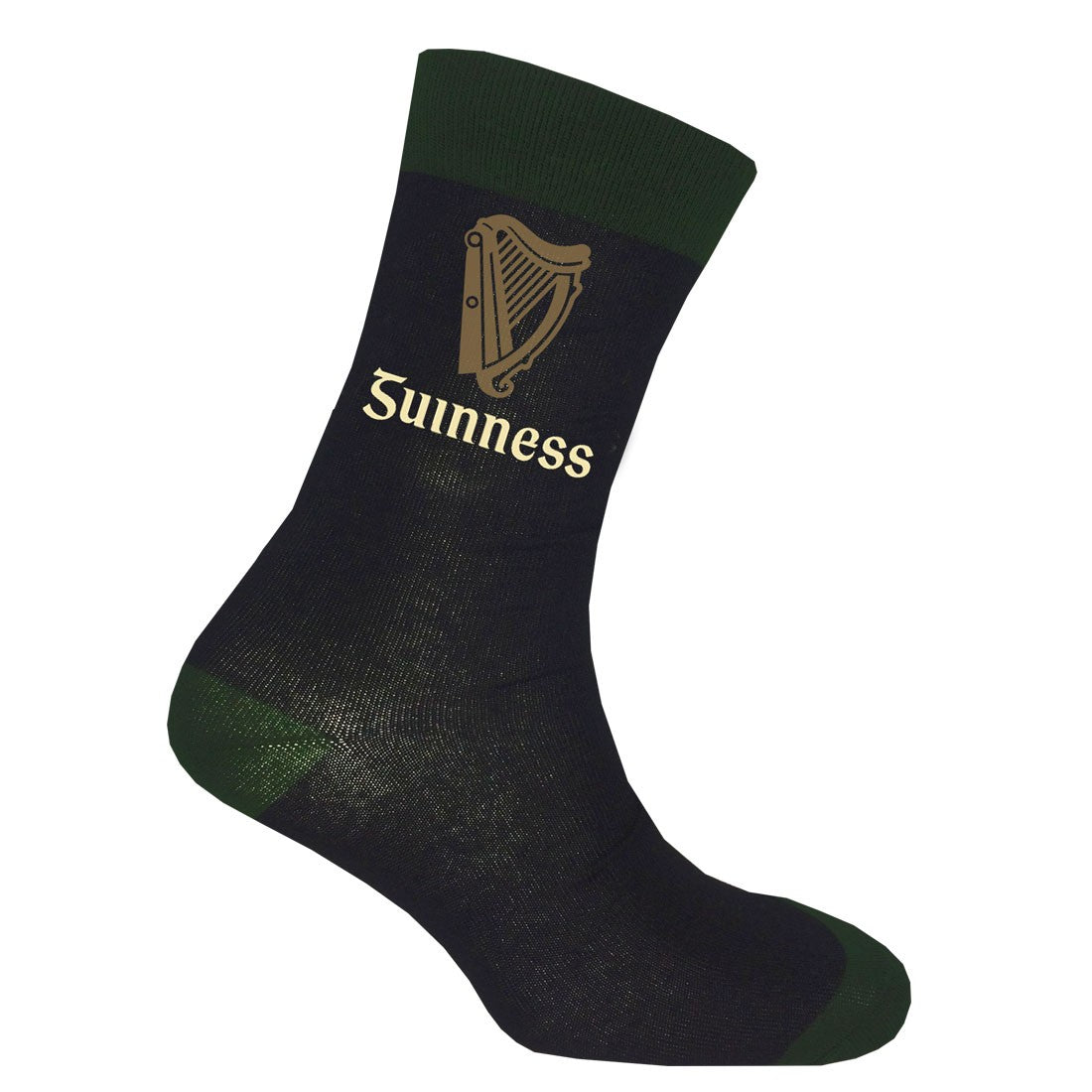 Guinness ‘Irish Label Harp’ Socks in Black & Bottle Green