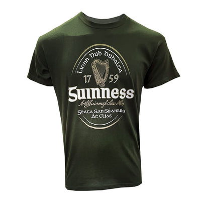 Guinness Irish Label T-shirt in Bottle Green