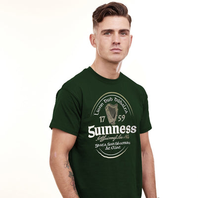 Guinness Irish Label T-shirt in Bottle Green