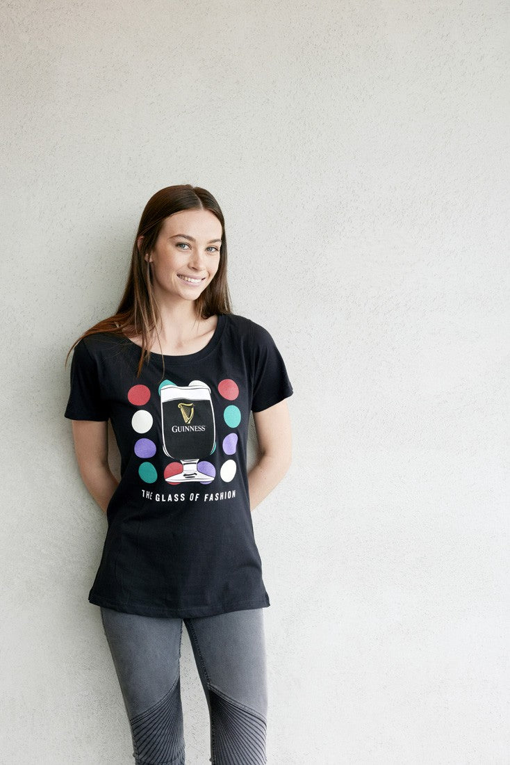 Guinness Ladies Black “Glass of Fashion” T-Shirt
