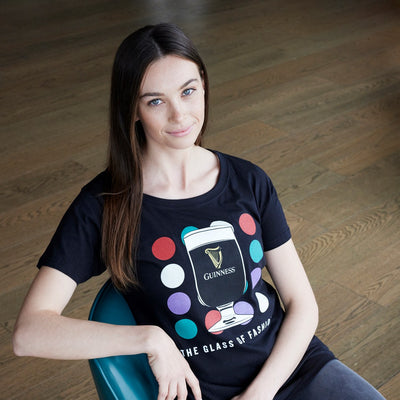Guinness Ladies Black “Glass of Fashion” T-Shirt