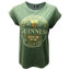 Guinness Ladies Moss Green Label Studded T-Shirt