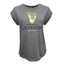 Guinness Ladies Pewter Foil Harp Roll Sleeve T-Shirt