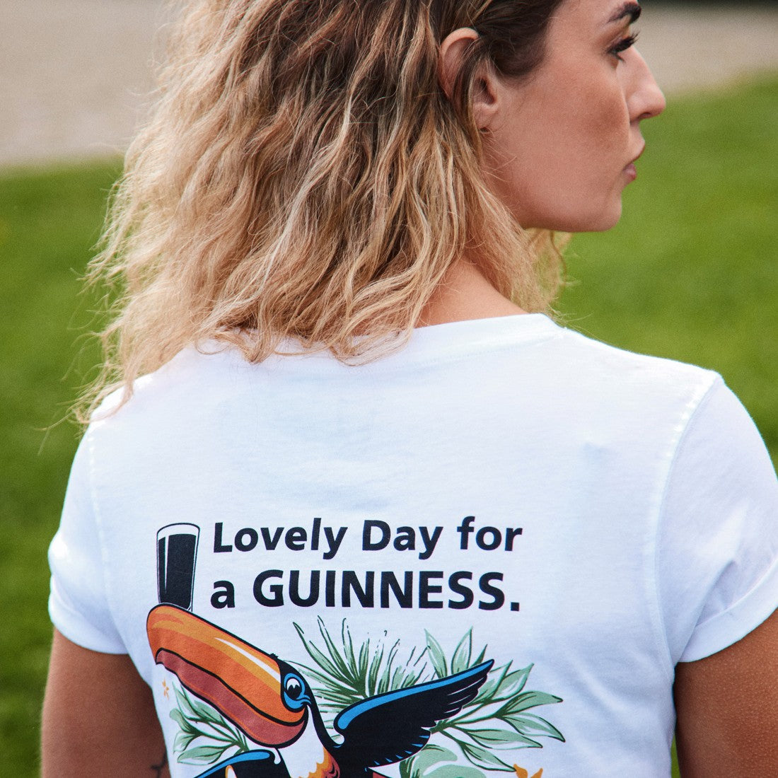 Guinness ‘Lovely Day’ Flying Toucan Ladies T-Shirt in White