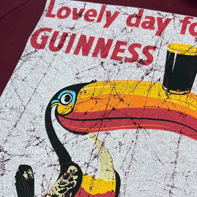 Guinness ‘Lovely Day for a Guinness’ Sweatshirt in Burgundy