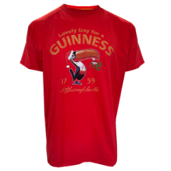 Guinness "Lovely Day for a" T-shirt in Red