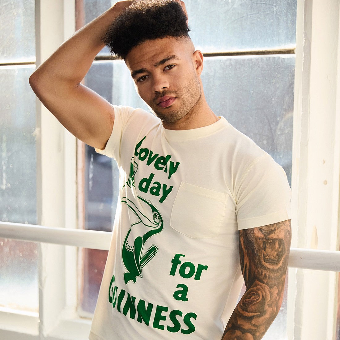 Guinness Lovely Day Pocket T-shirt in Cream