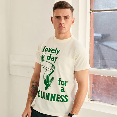 Guinness Lovely Day Pocket T-shirt in Cream