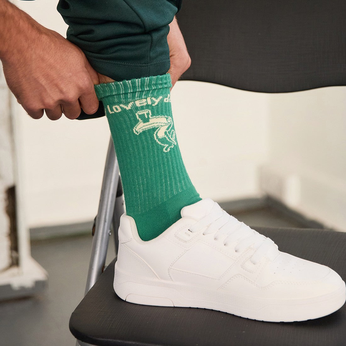 Guinness Lovely Day Sports Socks in Spring Green