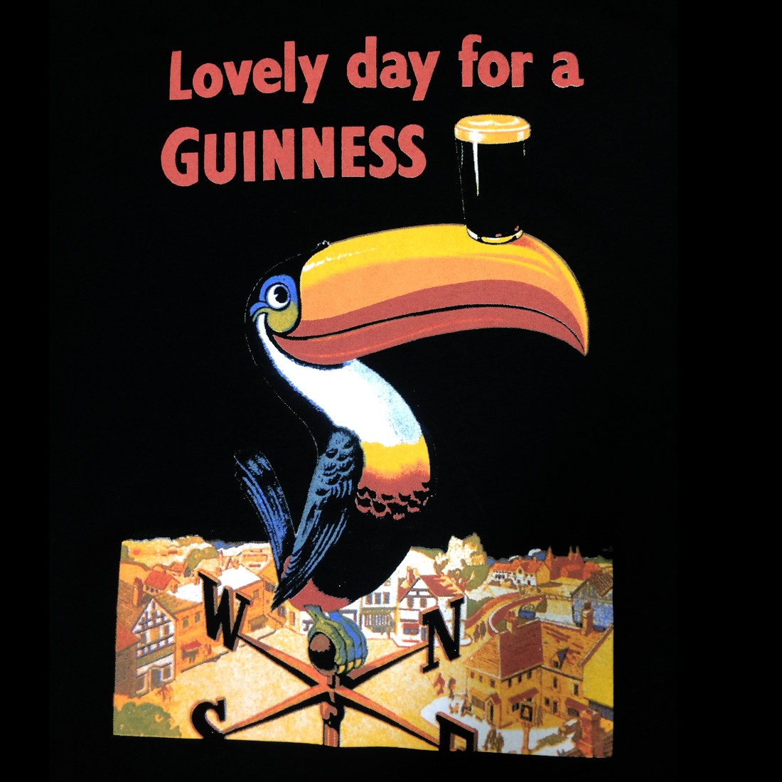Guinness "Lovely Day" Toucan T-shirt in Black