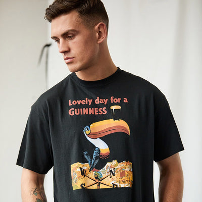 Guinness "Lovely Day" Toucan T-shirt in Black
