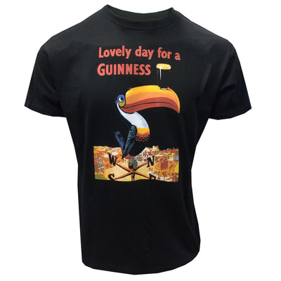 Guinness "Lovely Day" Toucan T-shirt in Black