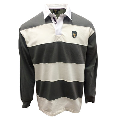 Guinness Pewter Cream Long Sleeve Rugby Shirt