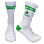 Guinness Shamrock & Harp Sports Socks in White & Emerald
