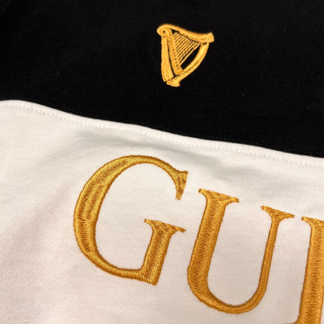 Guinness “Six Nations” Rugby Long-Sleeve Top in Black & White