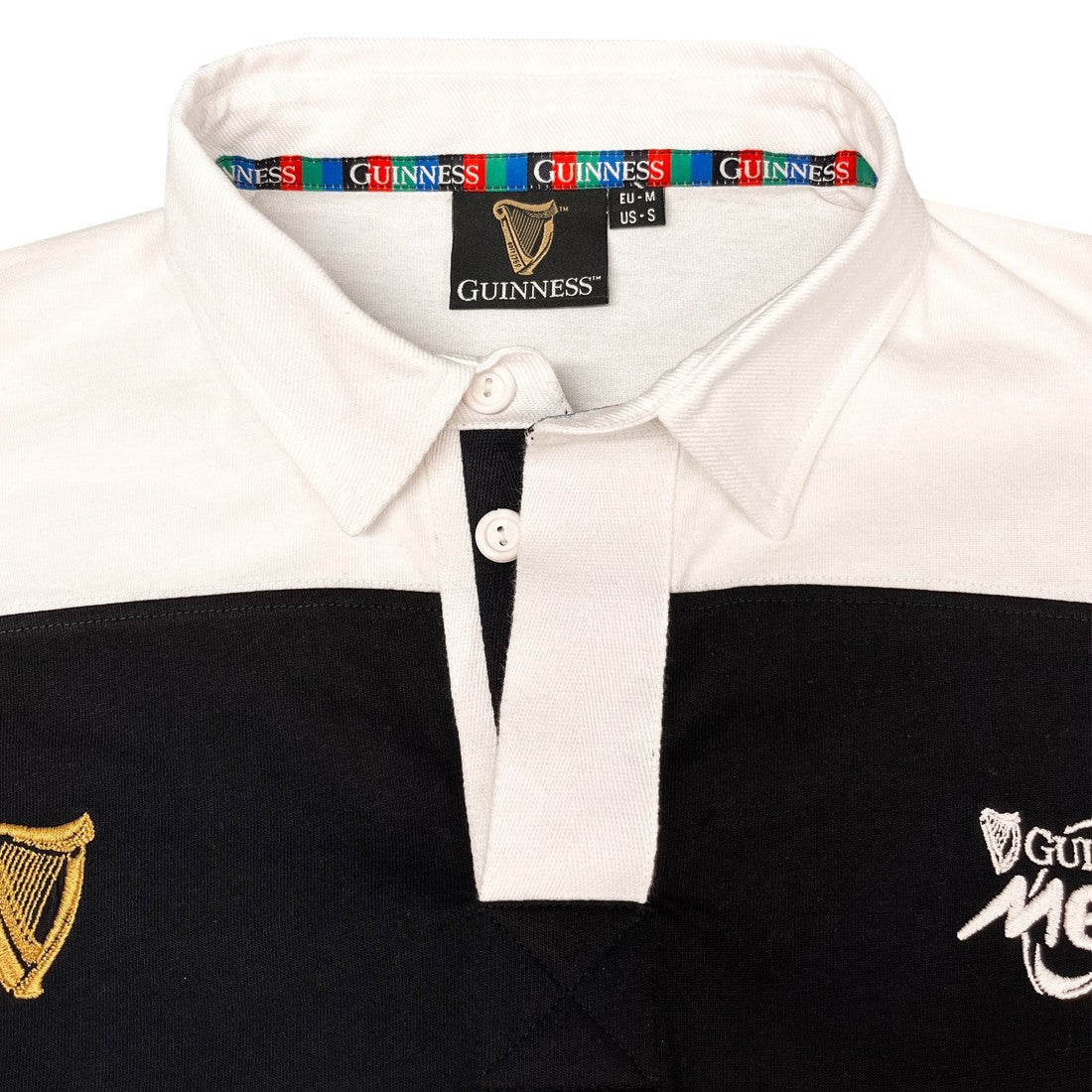 Guinness “Six Nations” Rugby Long-Sleeve Top in Black & White