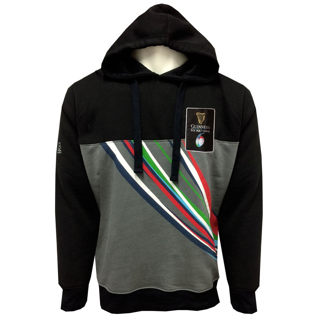 Guinness “Six Nations Woven Patch” Hoodie in Black & Pewter