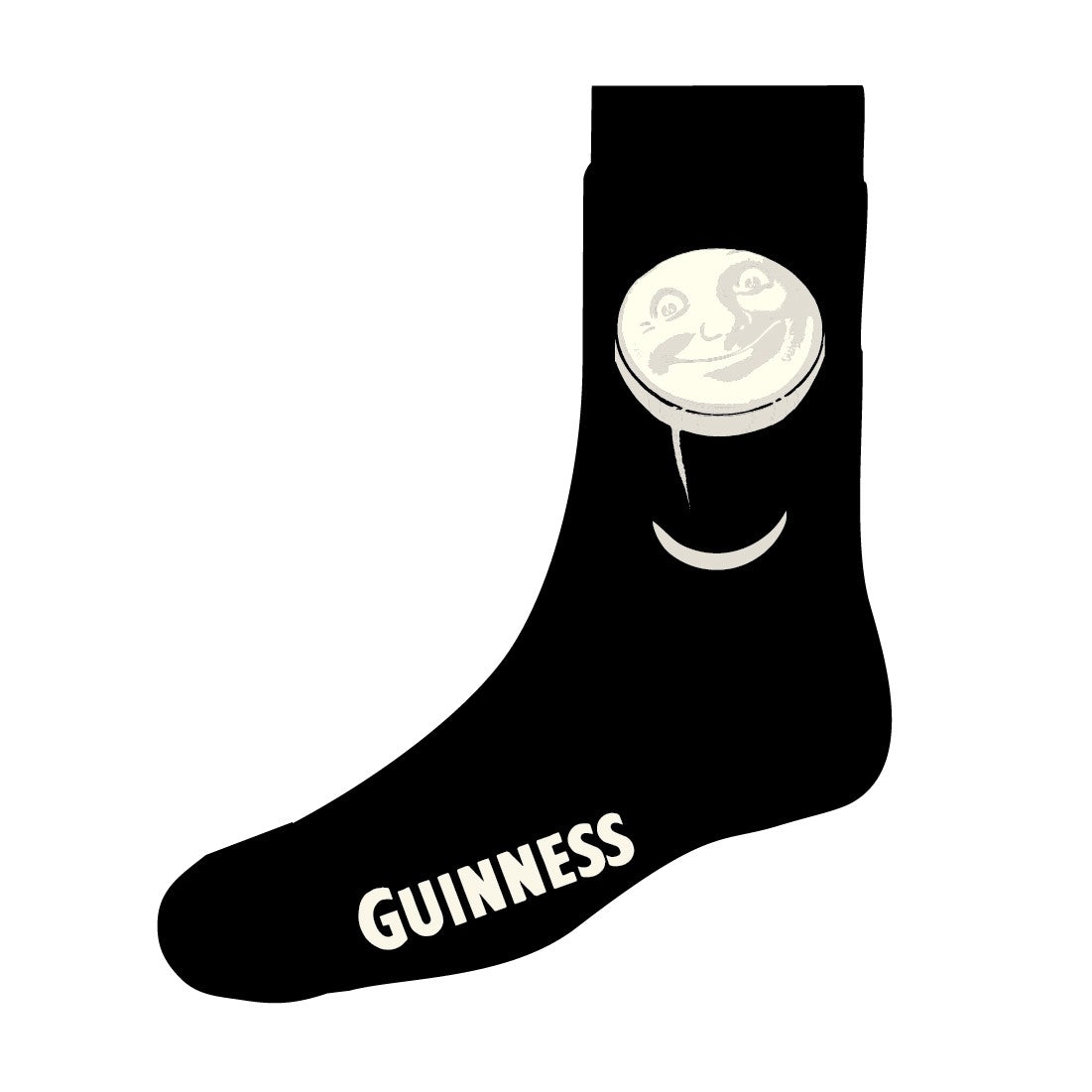 Guinness Smile Pint Bamboo Socks in Black