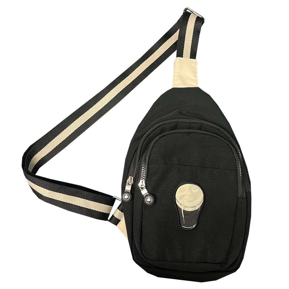 Guinness Smiling Pint Crossbody Bag in Black & Cream