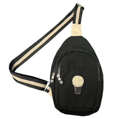 Guinness Smiling Pint Crossbody Bag in Black & Cream