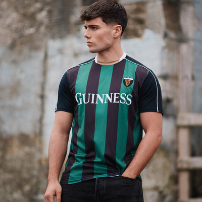 Guinness Striped Performance Top - Black & Bottle Green