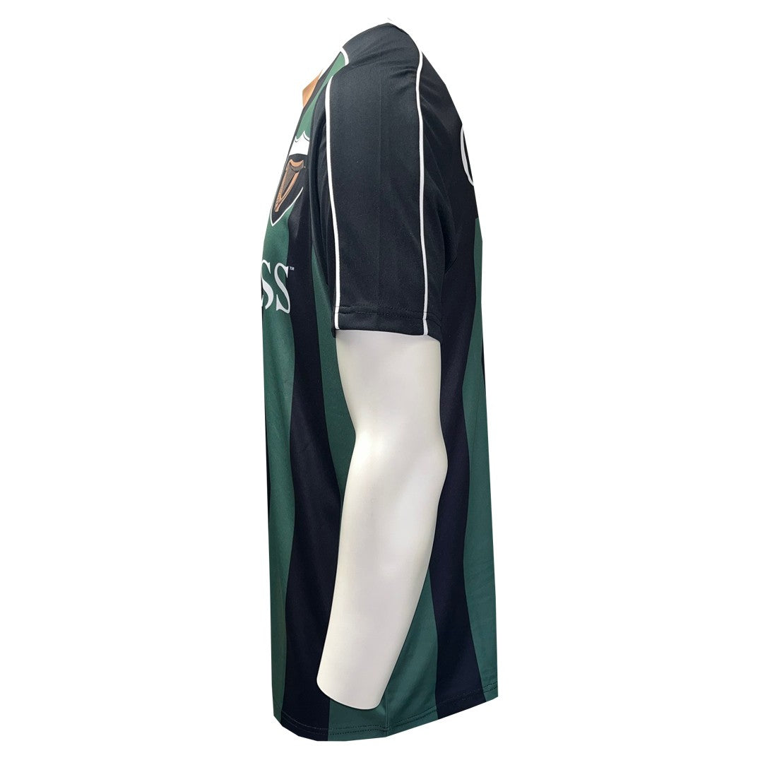 Guinness Striped Performance Top - Black & Bottle Green