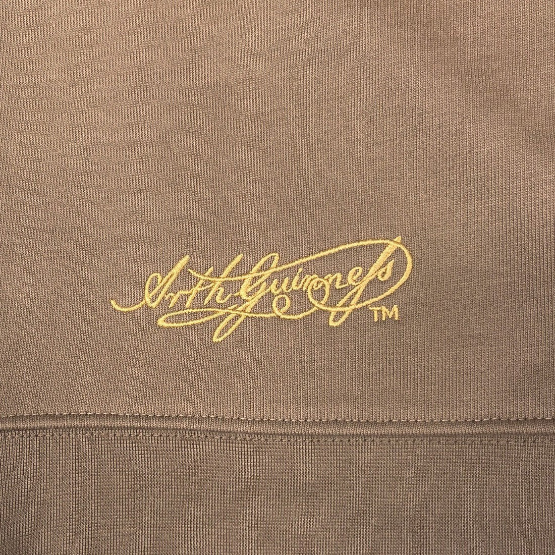Guinness Trademark Quarter-Zip Hoodie in Brown