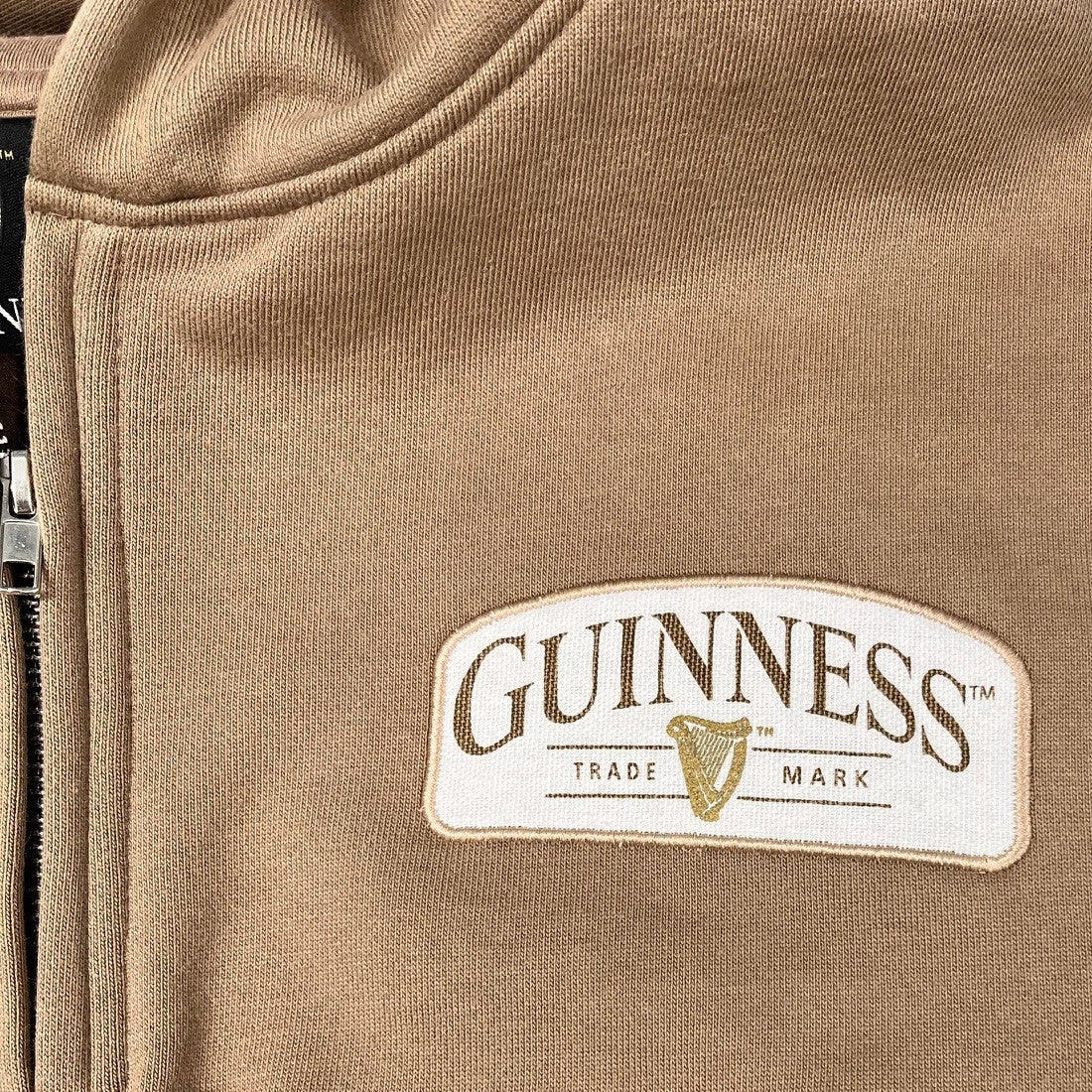 Guinness Trademark Quarter-Zip Hoodie in Brown
