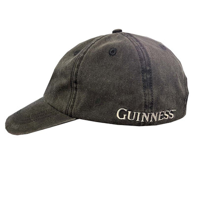 Guinness Washed Harp Baseball Cap in Black