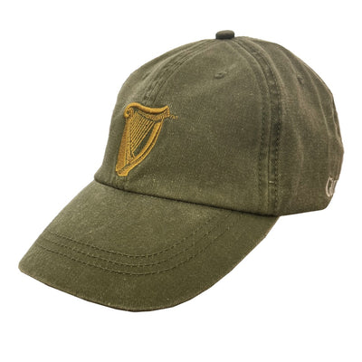 Guinness Washed Harp Baseball Cap in Bottle Green