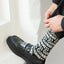 Guinness Word Bamboo Socks in Black & Cream