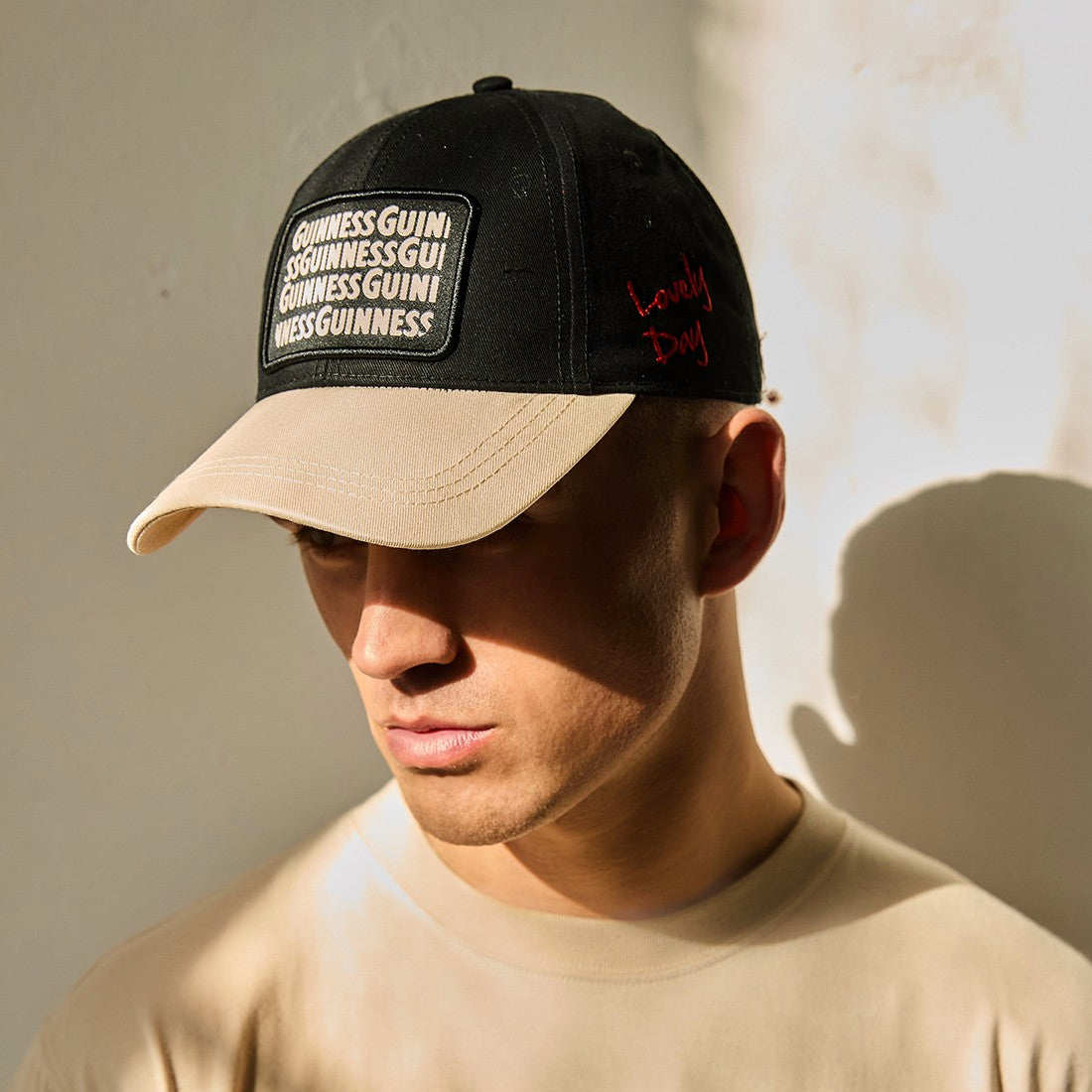 Guinness ‘Woven Badge’ Baseball Cap in Black & Cream