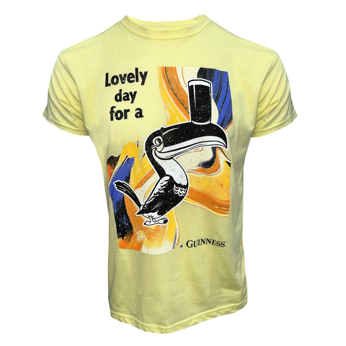Guinness "Lovely day for a" Toucan T-shirt in Yellow