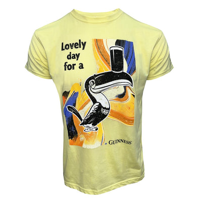 Guinness "Lovely day for a" Toucan T-shirt in Yellow