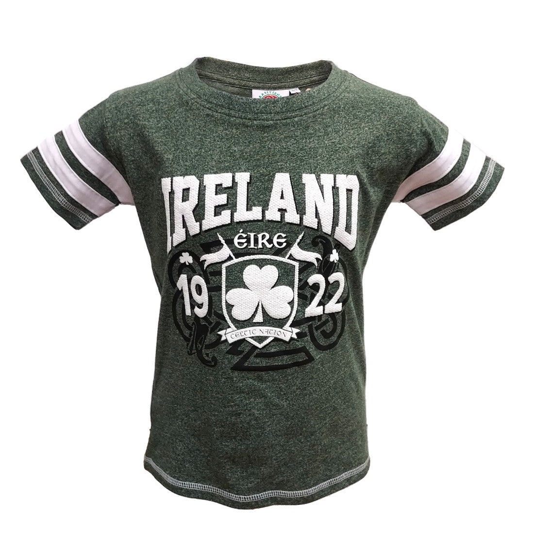 Ireland 1922 Tape Sleeve Kids T-shirt in Moss Green