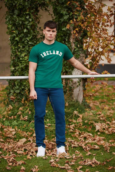 Ireland Appliqué T-Shirt in Evergreen & Cream