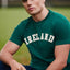 Ireland Appliqué T-Shirt in Evergreen & Cream