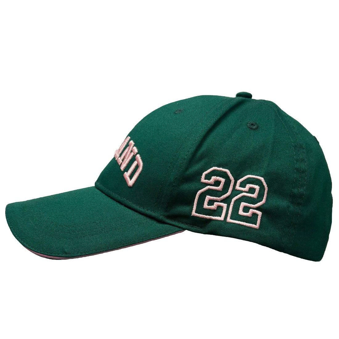 Ireland Baseball Cap in Evergreen & Pink
