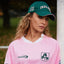 Ireland Baseball Cap in Evergreen & Pink