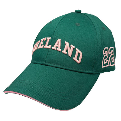 Ireland Baseball Cap in Evergreen & Pink