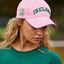 Ireland Baseball Cap in Pink & Green