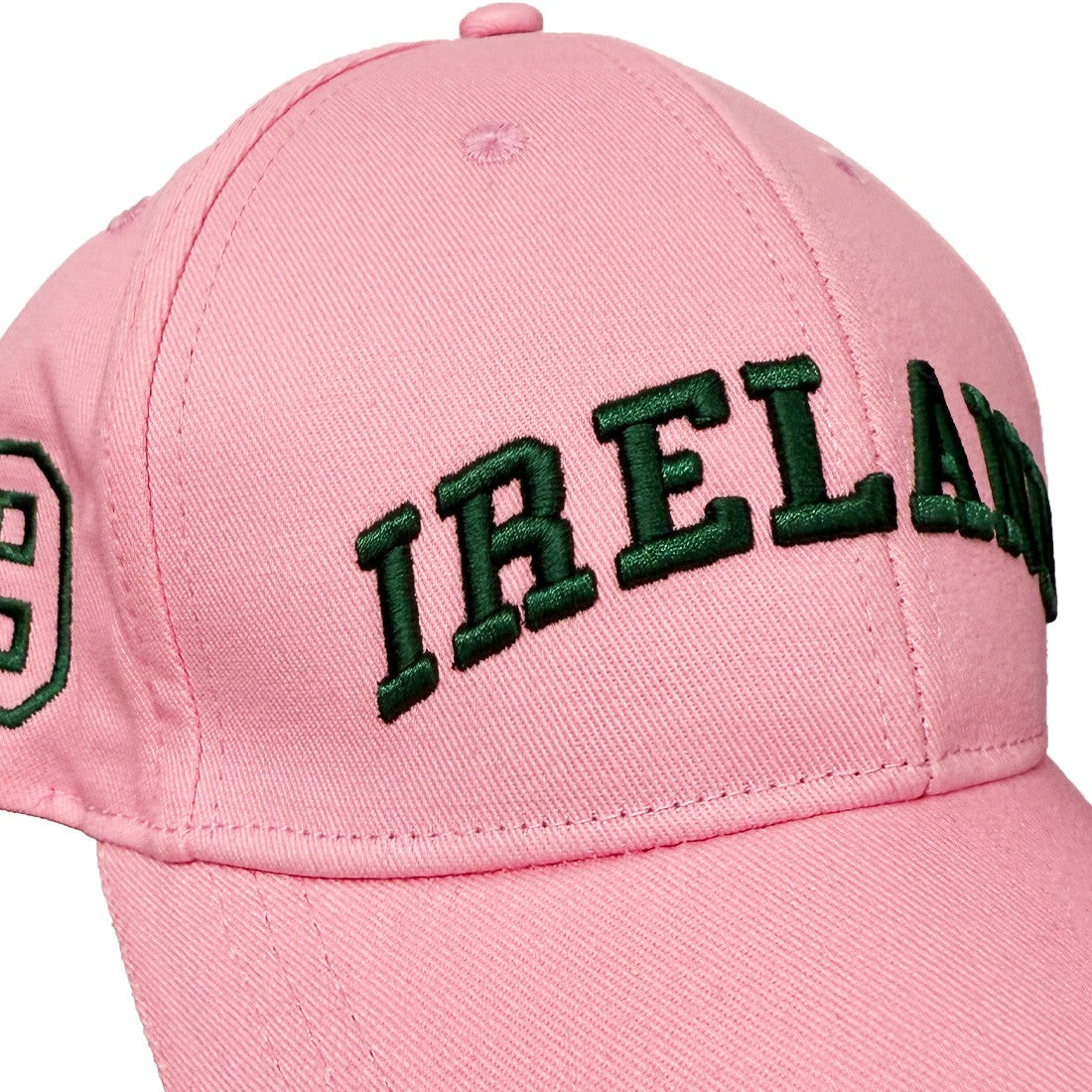 Ireland Baseball Cap in Pink & Green