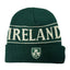 Ireland Beanie Hat in Bottle Green & Cream