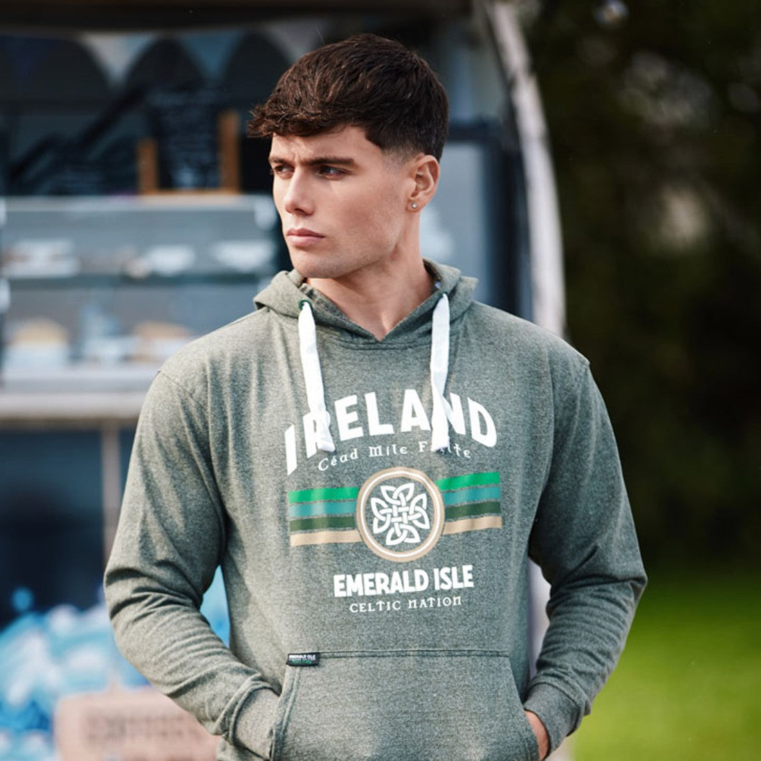 Ireland Céad Míle Fáilte Hoodie in Moss Green