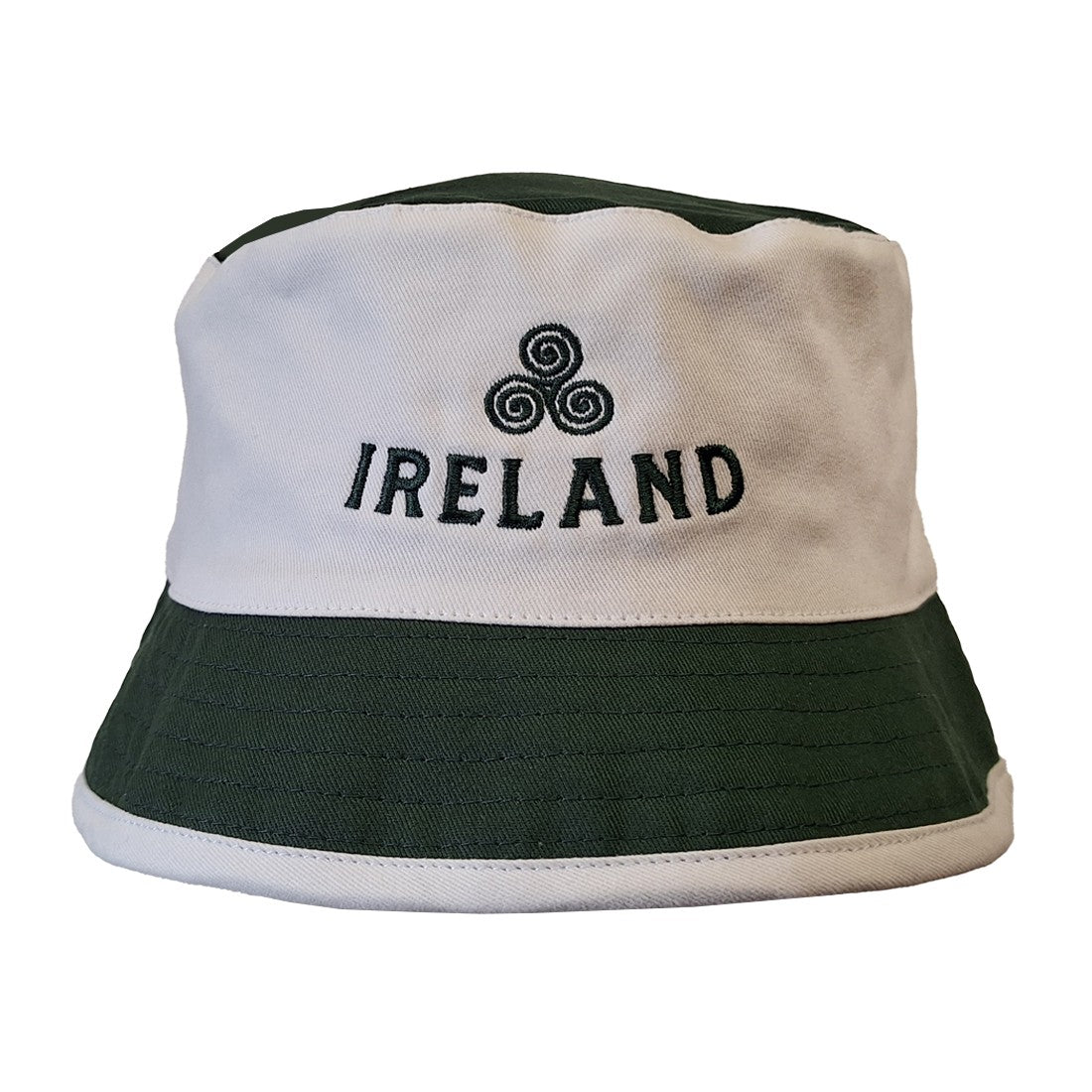 Ireland Celtic All Over Reversible Bucket Hat in Bottle Green, Cream & Green