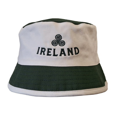 Ireland Celtic All Over Reversible Bucket Hat in Bottle Green, Cream & Green