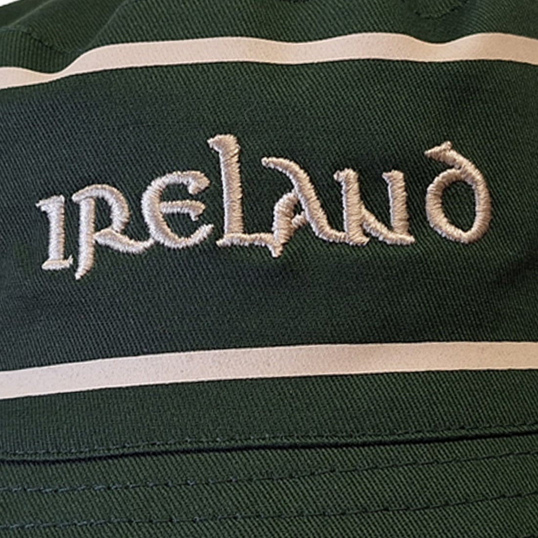 Ireland Celtic All Over Reversible Bucket Hat in Bottle Green & Cream
