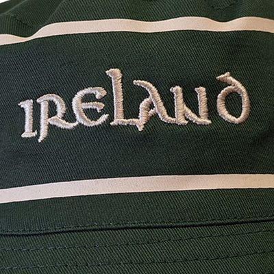 Ireland Celtic All Over Reversible Bucket Hat in Bottle Green & Cream