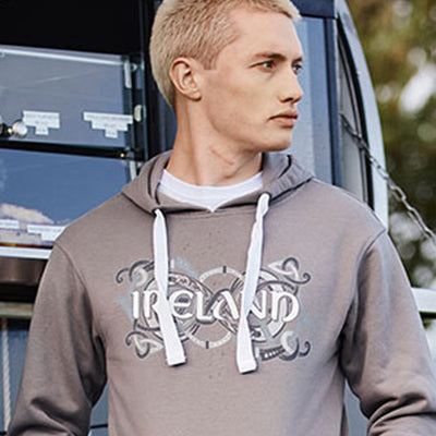 Ireland Celtic Band Hoodie in Pewter